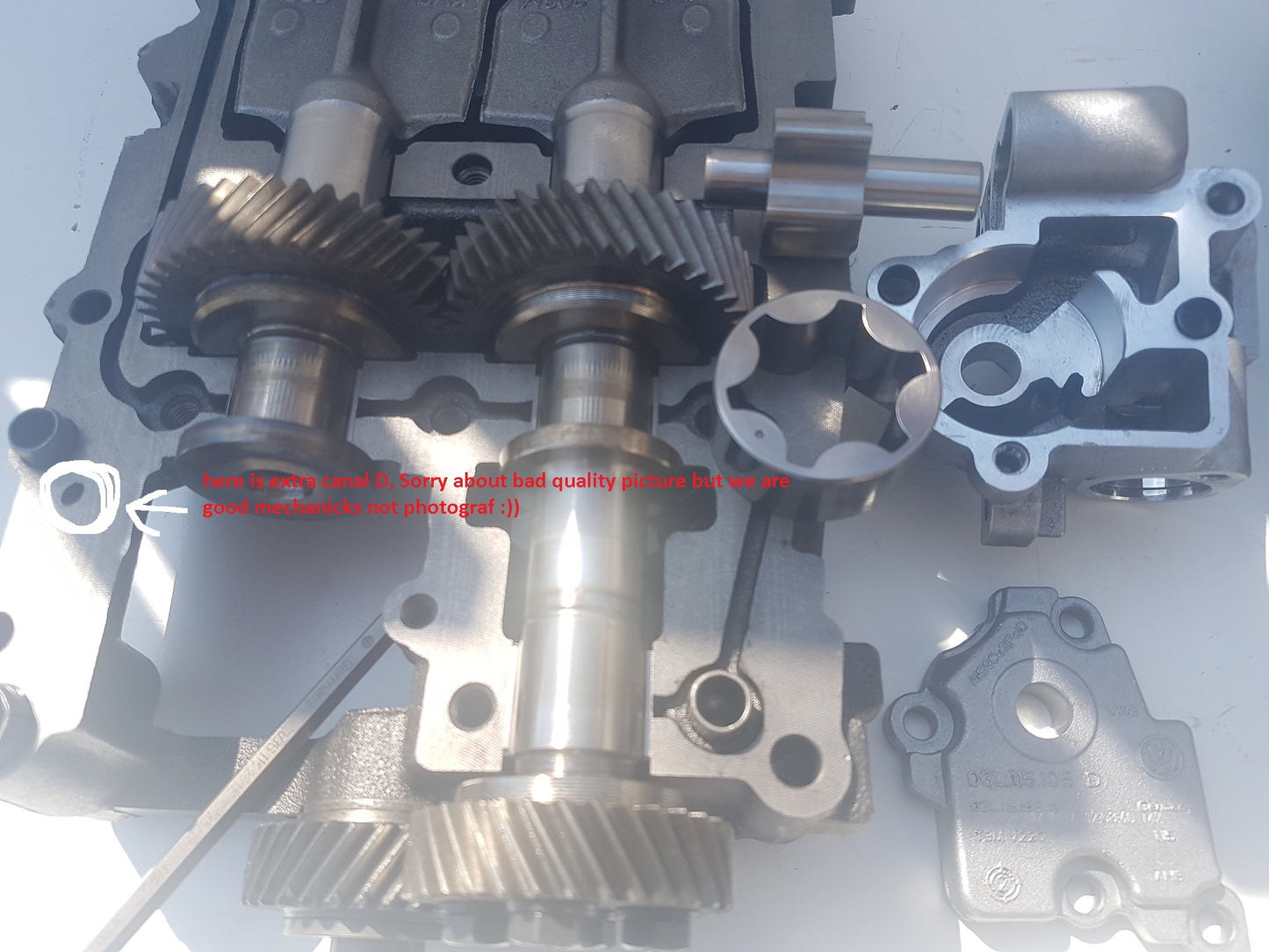 CCHA oil pump 03L103157 03L115105D 03L115105H pump with 3 years warranty 350£ 2x canals (Copy)